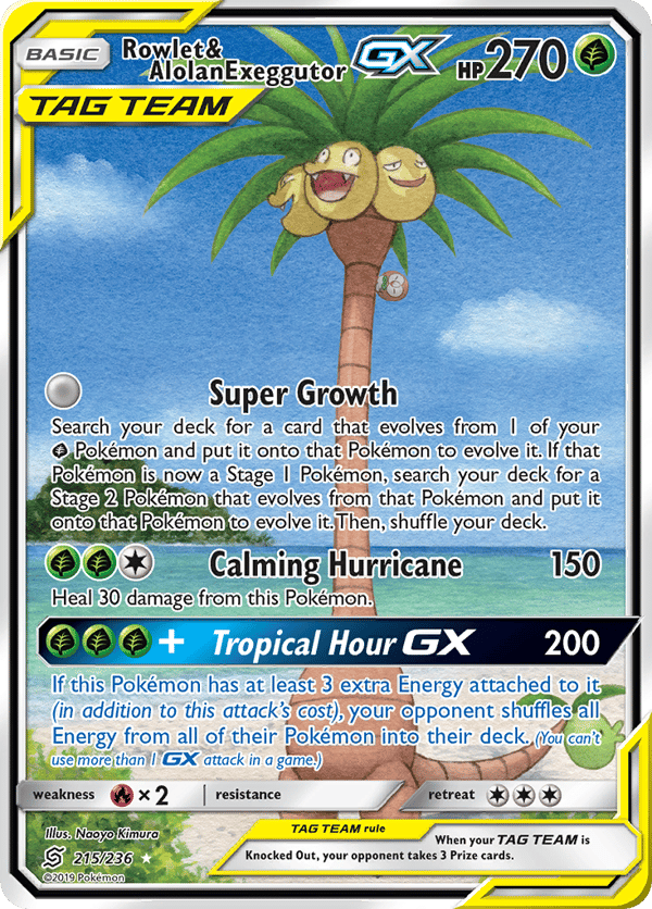 Rowlet & Alolan Exeggutor-GX – Rare Ultra – Unified Minds
