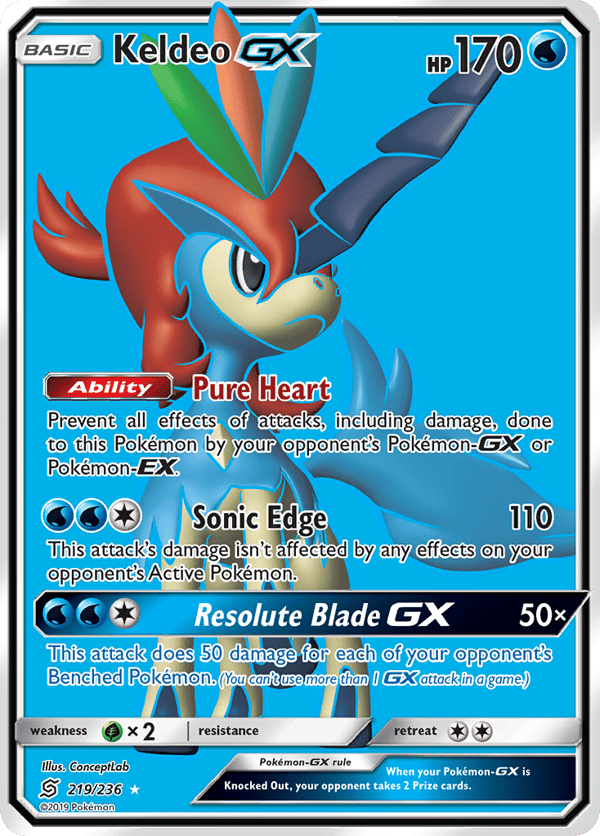 Keldeo-GX – Rare Ultra – Unified Minds