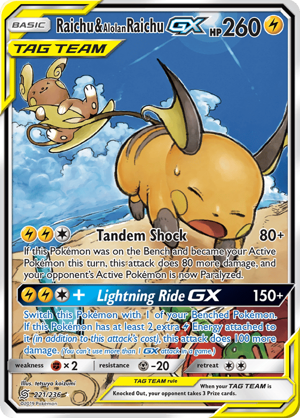 Raichu & Alolan Raichu-GX – Unified Minds