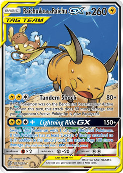 Raichu & Alolan Raichu-GX – Rare Ultra – Unified Minds