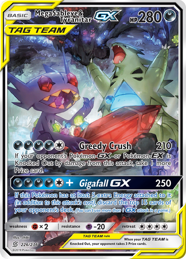 Mega Sableye & Tyranitar-GX – Unified Minds
