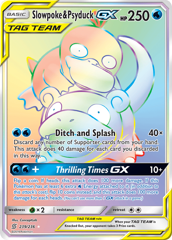 Slowpoke & Psyduck-GX – Rare Rainbow – Unified Minds