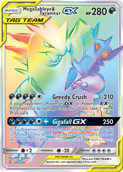 Mega Sableye & Tyranitar-GX – Rare Rainbow