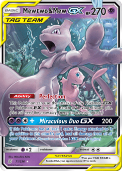 Mewtwo & Mew-GX – Rare Holo GX – Unified Minds