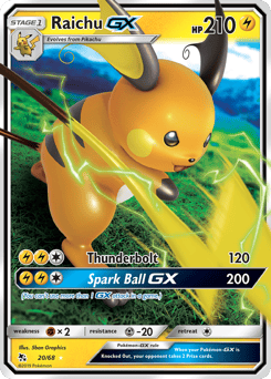 Raichu-GX – Rare Holo GX – Hidden Fates