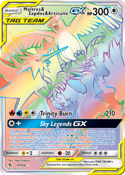 Moltres & Zapdos & Articuno-GX – Rare Rainbow – Hidden Fates