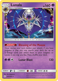 Lunala – Rare Holo – Cosmic Eclipse