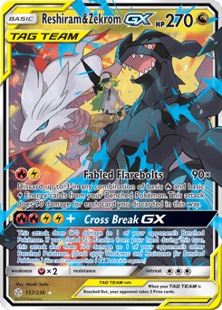 Reshiram & Zekrom-GX – Rare Holo GX