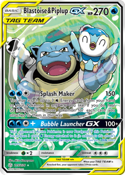 Blastoise & Piplup-GX – Rare Ultra – Cosmic Eclipse