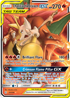 Charizard & Braixen-GX – Rare Holo GX