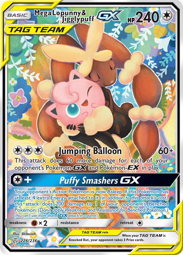 Mega Lopunny & Jigglypuff-GX – Rare Ultra – Cosmic Eclipse