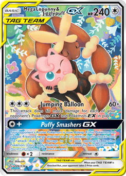 Mega Lopunny & Jigglypuff-GX – Rare Ultra – Cosmic Eclipse