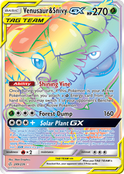 Venusaur & Snivy-GX – Rare Rainbow – Cosmic Eclipse