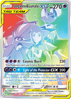 Solgaleo & Lunala-GX – Rare Rainbow – Cosmic Eclipse