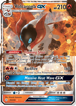 Volcarona-GX – Rare Holo GX – Cosmic Eclipse