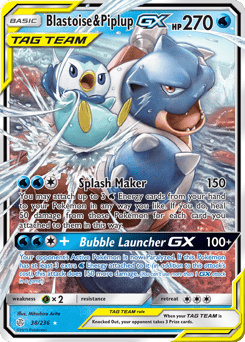 Blastoise & Piplup-GX – Rare Holo GX