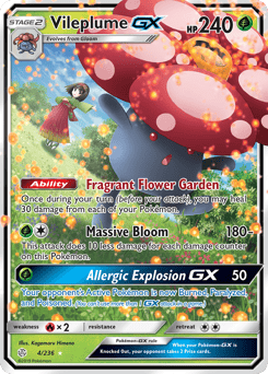 Vileplume-GX – Rare Holo GX – Cosmic Eclipse