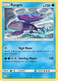 Kyogre – Rare – Cosmic Eclipse