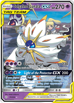 Solgaleo & Lunala-GX – Rare Holo GX – Cosmic Eclipse