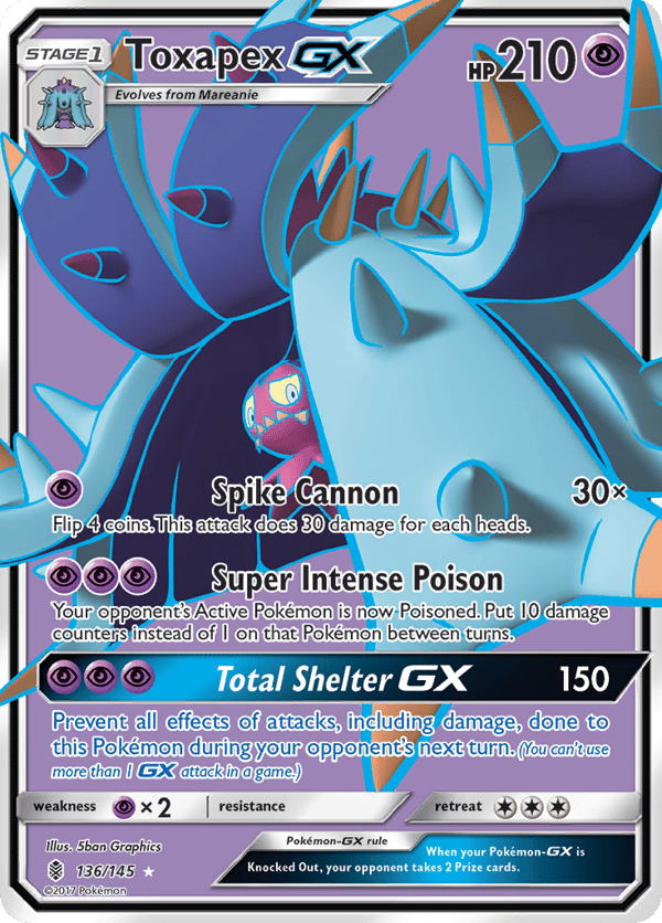 Toxapex-GX – Rare Ultra – Guardians Rising