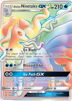 Alolan Ninetales-GX – Rare Rainbow – Guardians Rising
