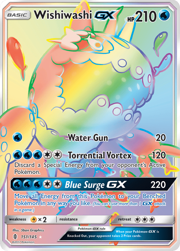 Wishiwashi-GX – Rare Rainbow – Guardians Rising