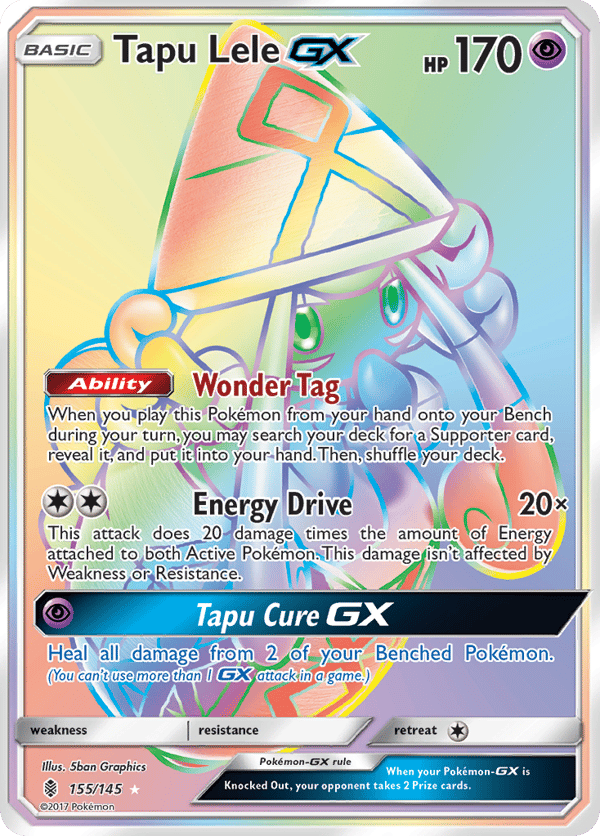 Tapu Lele-GX – Rare Rainbow – Guardians Rising