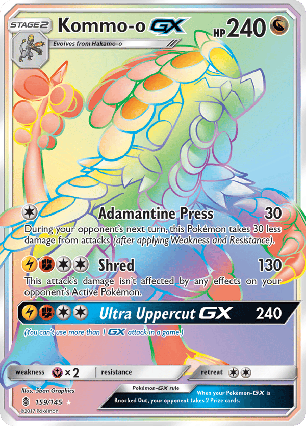 Kommo-o-GX – Rare Rainbow – Guardians Rising