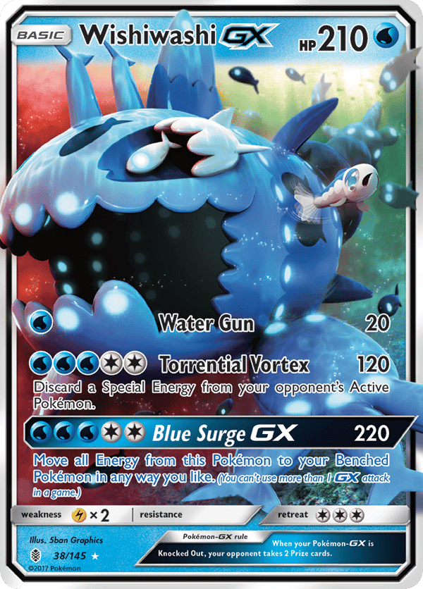Wishiwashi-GX – Rare Holo GX – Guardians Rising