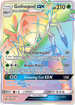 Golisopod-GX – Rare Rainbow – Burning Shadows