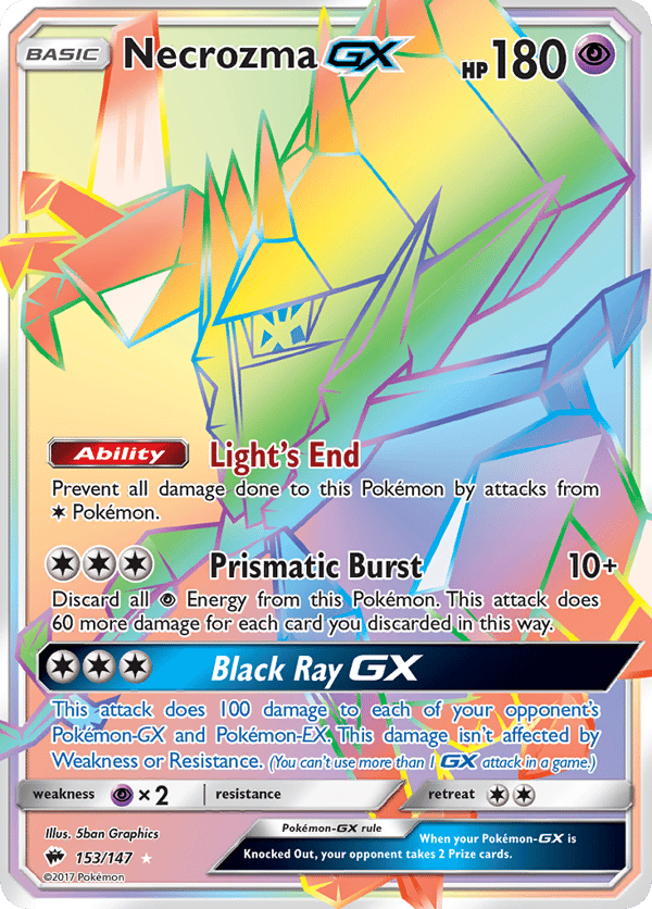 Necrozma-GX – Rare Rainbow – Burning Shadows