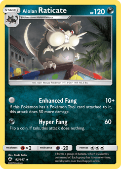 Alolan Raticate – Rare – Burning Shadows