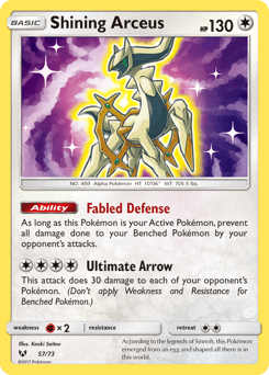 Shining Arceus – Rare Shining