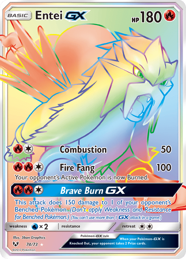 Entei-GX – Rare Rainbow – Shining Legends