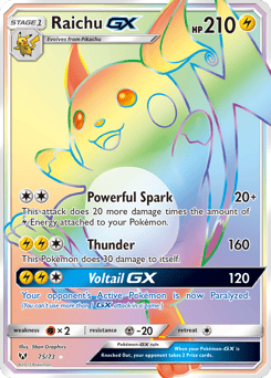 Raichu-GX – Rare Rainbow – Shining Legends