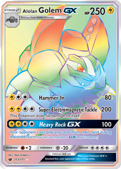 Alolan Golem-GX – Rare Rainbow