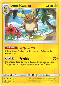 Alolan Raichu – Rare Holo – Crimson Invasion