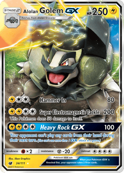 Alolan Golem-GX – Rare Holo GX