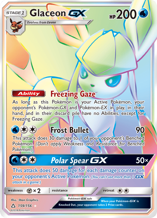 Glaceon-GX – Rare Rainbow – Ultra Prism