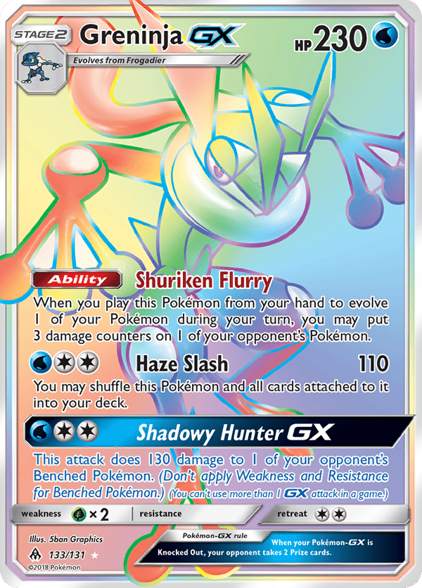 Greninja-GX – Rare Rainbow – Forbidden Light