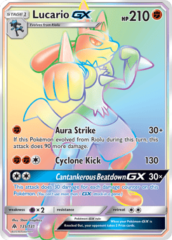 Lucario-GX – Rare Rainbow