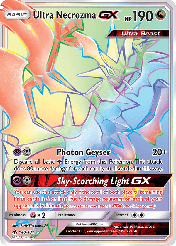 Ultra Necrozma-GX – Rare Rainbow – Forbidden Light