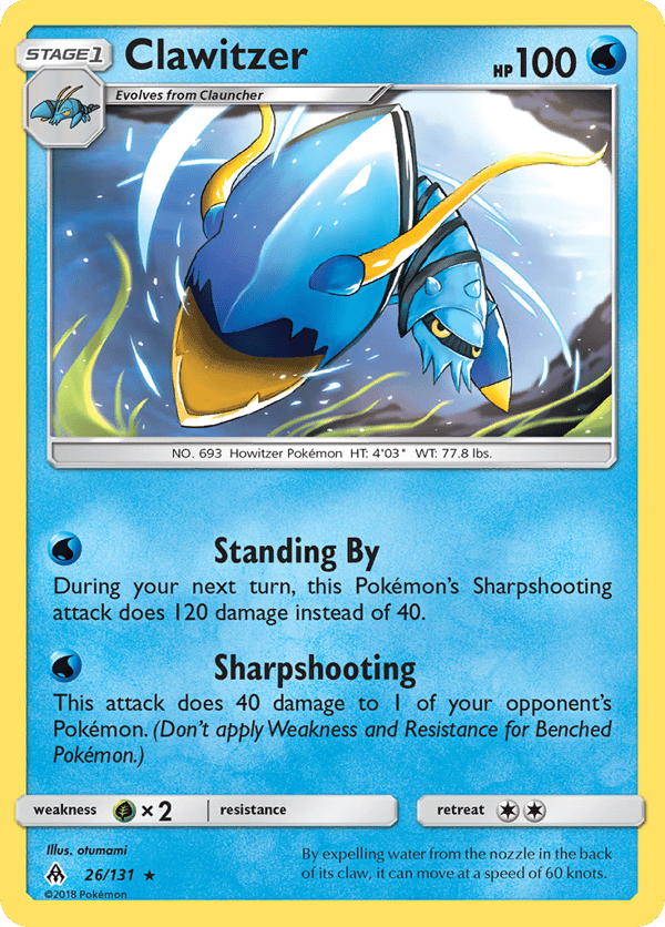 Clawitzer – Rare – Forbidden Light