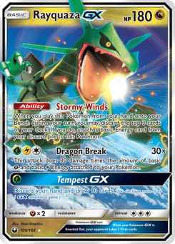 Rayquaza-GX – Rare Holo GX – Celestial Storm