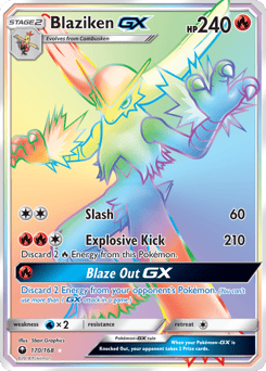 Blaziken-GX – Rare Rainbow – Celestial Storm