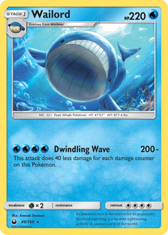 Wailord – Rare – Celestial Storm