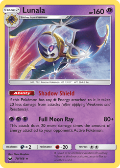 Lunala – Rare Holo – Celestial Storm