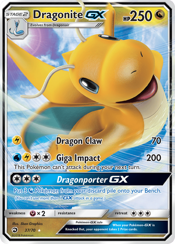 Dragonite-GX – Rare Holo GX – Dragon Majesty