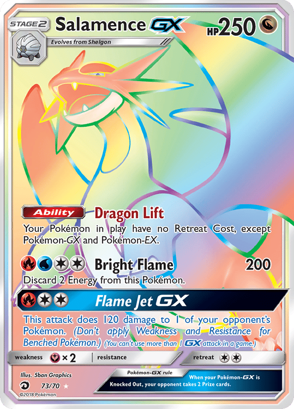 Salamence-GX – Rare Rainbow – Dragon Majesty