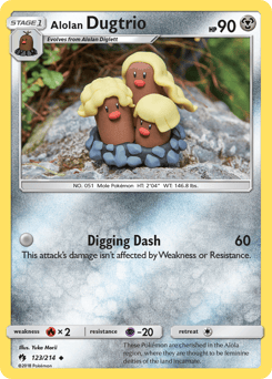 Alolan Dugtrio – Uncommon – Lost Thunder